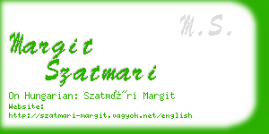 margit szatmari business card